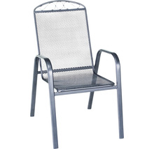 Gartensessel mit Armlehnen und Metallgitter