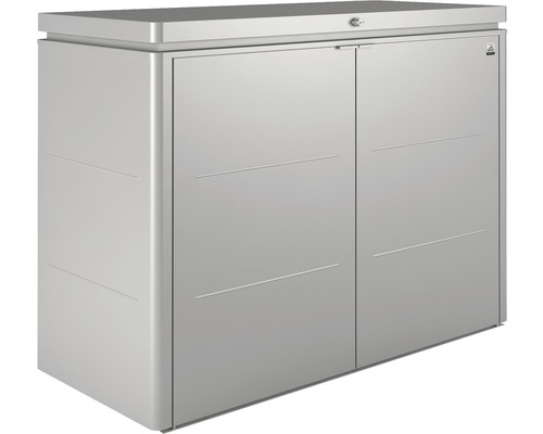 Terrassenschrank biohort HighBoard 160x70x118 cm silber