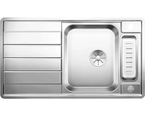 Edelstahlspüle mit Abtropffläche und Becken