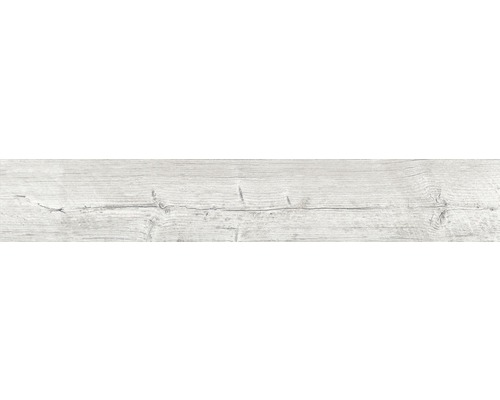 Feinsteinzeug Wand- und Bodenfliese VILLAGE 20 x 120 x 1,16 cm blanco Holzpaneel mit Holzmaserung