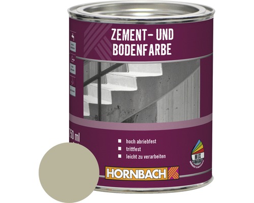 HORNBACH Zementfarbe Bodenfarbe RAL 7032 kieselgrau 750 ml Zement- und Bodenfarbe in Dose