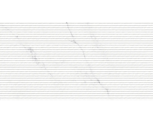 Feinsteinzeug Wandfliese Verona blanco 32 x 62,5 cm weiß getreift Feinsteinzeug Wandfliese Verona blanco 32 x 62,5 cm weiß getreift