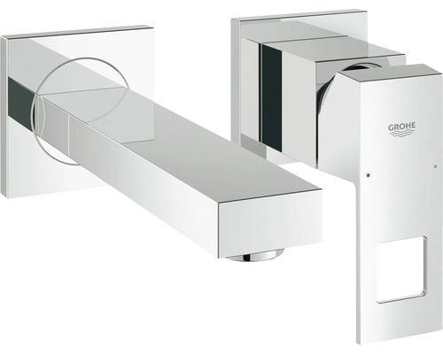 GROHE Waschtischarmatur Unterputz EUROCUBE chrom ohne Unterputzgrundkörper 19895000 Grohe Logo Wandarmatur für das Badezimmer