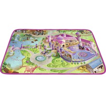 Spielteppich mit Schloss, See und Drachenmotiv für Kinder