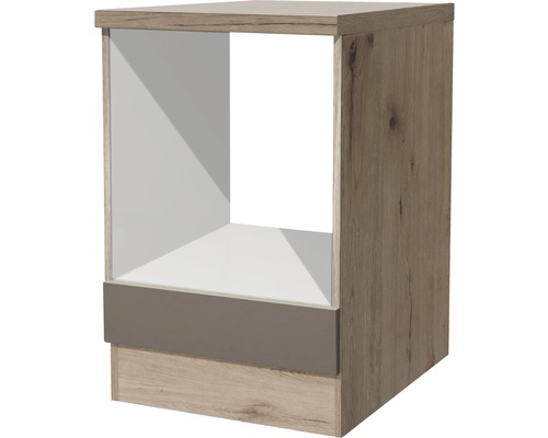 Flex Well Herdumbauschrank Riva BxTxH 60 x 60 x 86 cm quarzit cubanit matt zerlegt 00010349