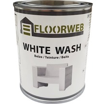 Farbdose mit weißer Wash Beize