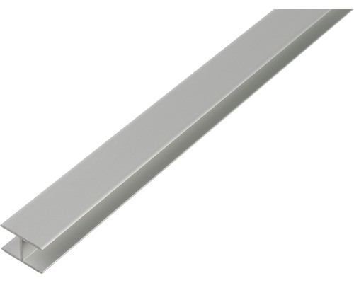 H-Profil selbstklemmend Alu silber eloxiert 8,9x20x1,5 mm, 1 m H-Profil aus Aluminium