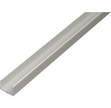 U-Profil Alu silber eloxiert 22,5x22x1,8 mm, 2 m-thumb-0