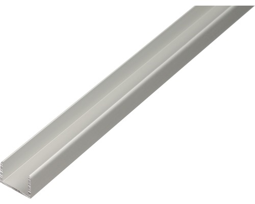 U-Profil Alu silber eloxiert 22,5x22x1,8 mm, 2 m U-Profil Alu silber eloxiert 22,5x22x1,8 mm, 2 m