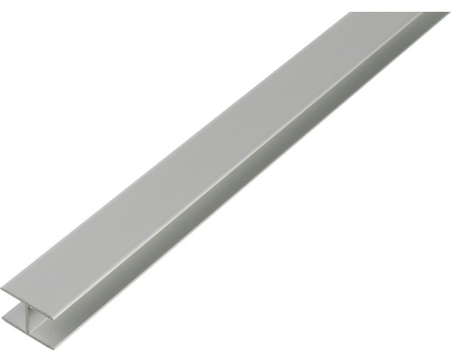 H-Profil selbstklemmend Alu silber eloxiert 10,9x20x1,5 mm, 1 m H-Profil aus Aluminium