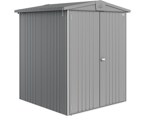 Gerätehaus Biohort Europa Gr. 2 172 x 156 cm quarzgrau-metallic Metall Gartenhaus mit Doppeltür zur Aufbewahrung von Gartengeräten