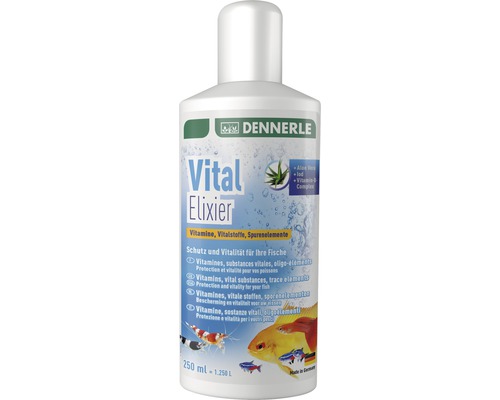 Vital Elixier DENNERLE Vitamine, Vitalstoffe, Spurenelemente für Süßwasseraquarien 250 ml