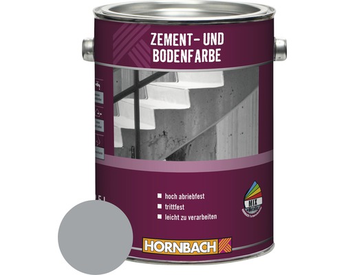 HORNBACH Zementfarbe Bodenfarbe RAL 7001 silbergrau 2,5 l