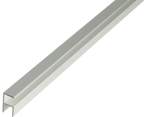 H-Profil selbstklemmend Alu silber eloxiert 12,9x24x1,5 mm, 1 m Aluminiumprofil für verschiedene Anwendungen