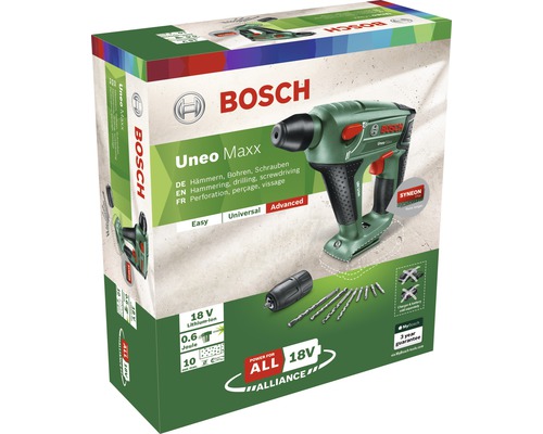 Bosch Uneo Maxx Bohrhammer im Karton