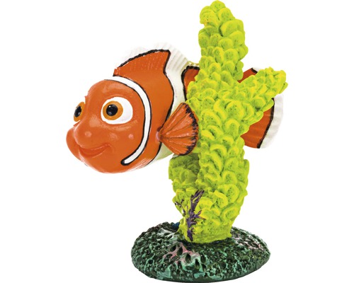 Aquariumdekoration Findet Dorie - Nemo mit Koralle grün groß 9,5 cm
