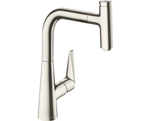 hansgrohe Küchenarmatur mit Ausziehbrause TALIS SELECT M51 edelstahl gebürstet 72822800