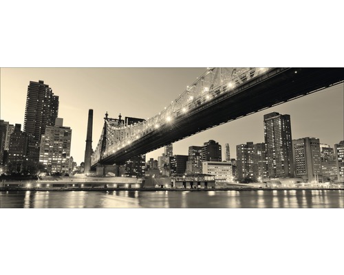 Glasbild Manhattan Riverside 50x125 cm
