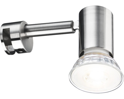 LED Spiegelleuchte IP23 5,3W 345 lm 2700 K warmweiß Galeria Spot eisen/gebürstet 230V H 60 mm