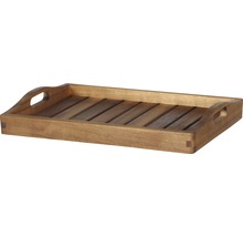 Holztablett mit Griffen