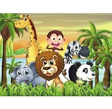 Fototapete Vlies 18405 Jungle Animals 7-tlg. 350 x 260 cm