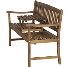 Holzgartenbank mit integriertem Klapptisch