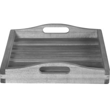 Holztablett mit Griffen