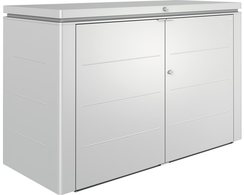 HighBoard Biohort Gr. 200, 200 x 84 x 127 cm, silber-metallic Metall Gerätehaus mit Doppeltür
