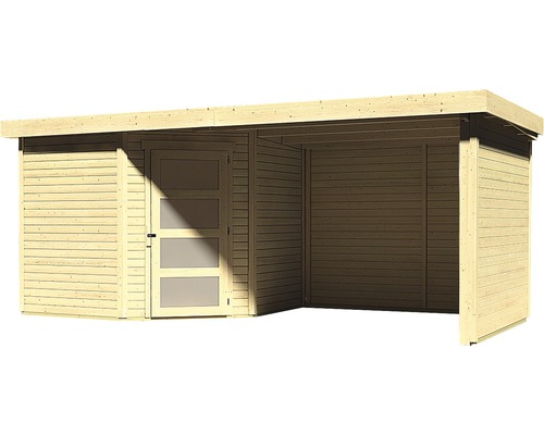 Holz Gartenhaus mit Tür und überdachtem Bereich