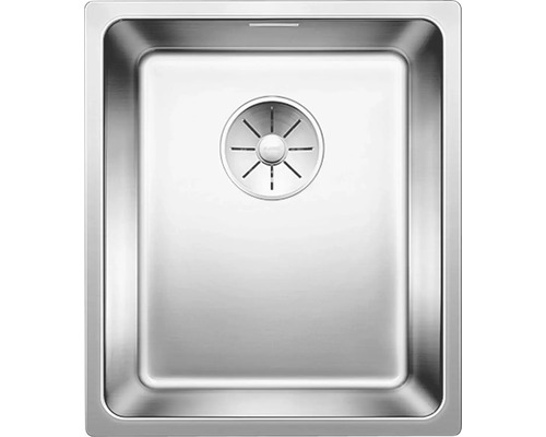 Spüle aus Edelstahl mit Siebkorb