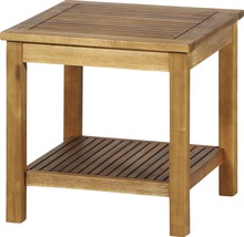 Quadratischer Beistelltisch aus Holz mit Ablagefläche
