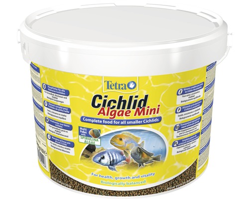 Tetra Cichlid Algae Mini Fischfutter für kleinere Cichliden in einer Dose