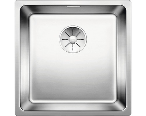 Blanco 523012 A-Style 500-IF/A Spüle – Chrom, Für 60 Cm Unterschrank, Mit Manueller Ablaufgarnitur