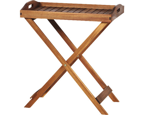 Klappbarer Akazienholz-Tabletttisch