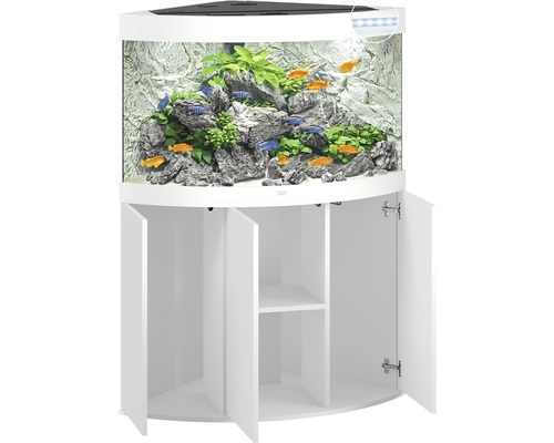 Komplett Aquarium mit Unterschrank, Fische, Pflanzen und Felsen