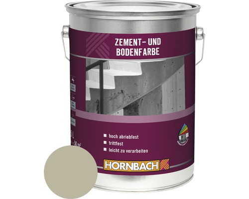 HORNBACH Zementfarbe Bodenfarbe RAL 7032 kieselgrau 5 l