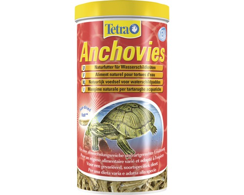 Naturfutter Tetra Anchovies für Wasserschildkröten 1 l Tetra Anchovies Naturfutter für Wasserschildkröten Dose