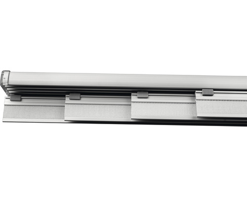 Flächenvorhangschiene Komfort Komplettset aluminium 4-läufig 225 cm Aluminium-Fliegengitter-Schiebeanlage für Fenster