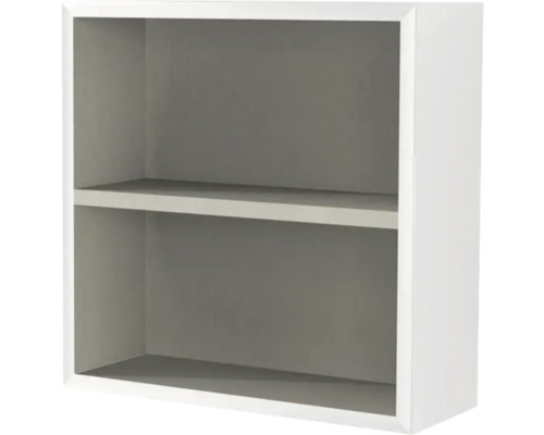 Hängeschrank ohne Tür Baden Haus Breite 40 cm weiß hochglanz fertig montiert Wandschrank mit einem Regalboden
