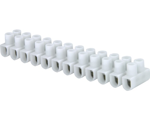 Weiße Lüsterklemmenreihe zur elektrischen Verbindung