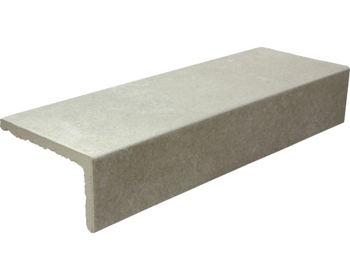 Steinzeug Längsschenkel Taurus Sand 31 x 10,5 x 5,2 x 0,8 cm Keramikfliese für Treppen