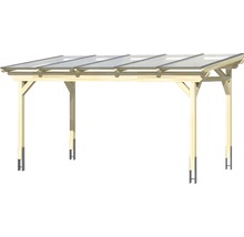 Holzcarport mit transparentem Dach