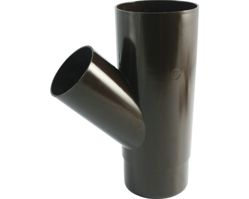 Marley Rohrabzweig Kunststoff rund 45° Schokoladenbraun RAL 8017 NW 105/75 mm Regenrohr-Abzweigstück zur Verbindung von Fallrohren