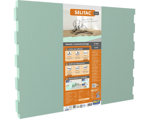 Parkett- und Laminatunterlage SELITAC® 5 mm AquaStop 5 m²