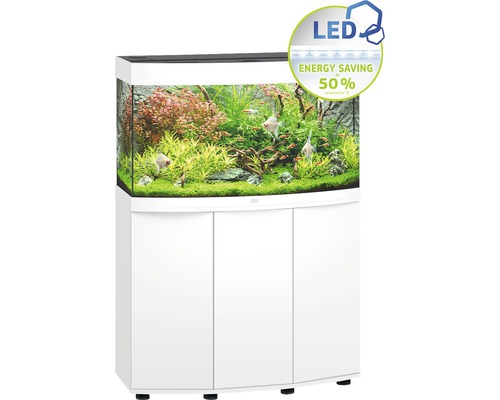 Aquariumkombination JUWEL Vision 180 SBX mit LED-Beleuchtung, Filter, Heizer und Unterschrank weiß