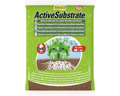 Bodengrund Tetra ActiveSubstrate 6 l Tetra ActiveSubstrate für Aquarienpflanzen in einer grünen Verpackung.