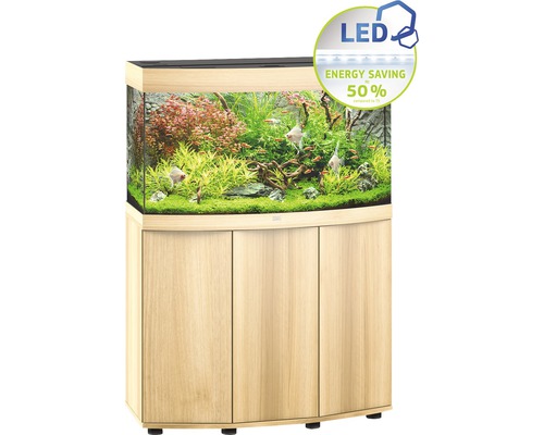 Aquariumkombination JUWEL Vision 180 SBX mit LED-Beleuchtung, Filter, Heizer und Unterschrank helles Holz