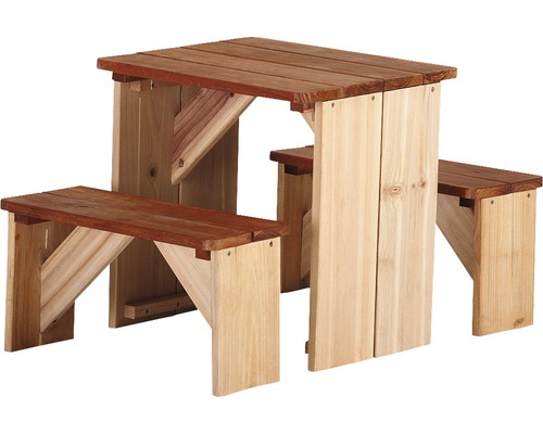 Kinder-Picknicktisch axi ZidZed Holz 90x45x45 cm braun