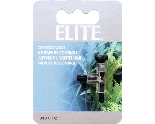 Endhahn Elite Plastik-2-Wege-Hahn regulierbar für Schläuche 4/6 mm Elite Luftventil, verstellbar