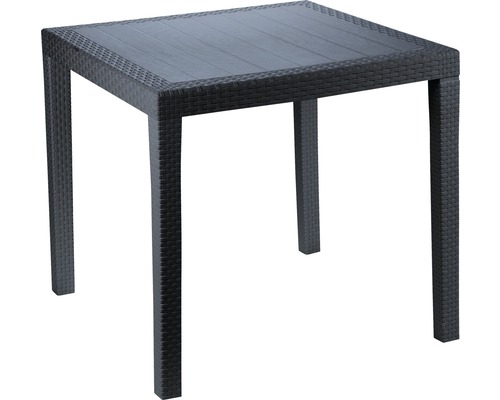 Gartentisch Progarden Bistro- King 79 x 79 cm anthrazit Gestell aus Kunststoff in anthrazit, Gartentischplatte aus Kunststoff in anthrazit Gartentisch Progarden Bistro- King 79 x 79 cm anthrazit Gestell aus Kunststoff in anthrazit, Gartentischplatte aus Kunststoff in anthrazit